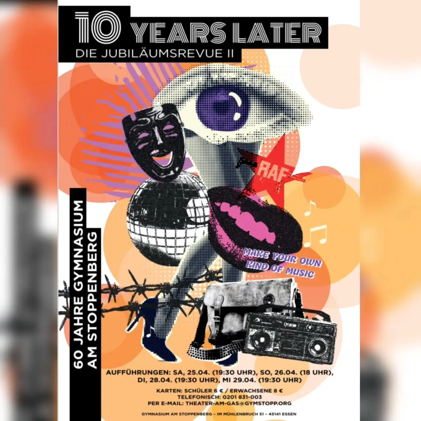Theaterplakat der Produktion 10 Years Later aus dem Jahr 2026