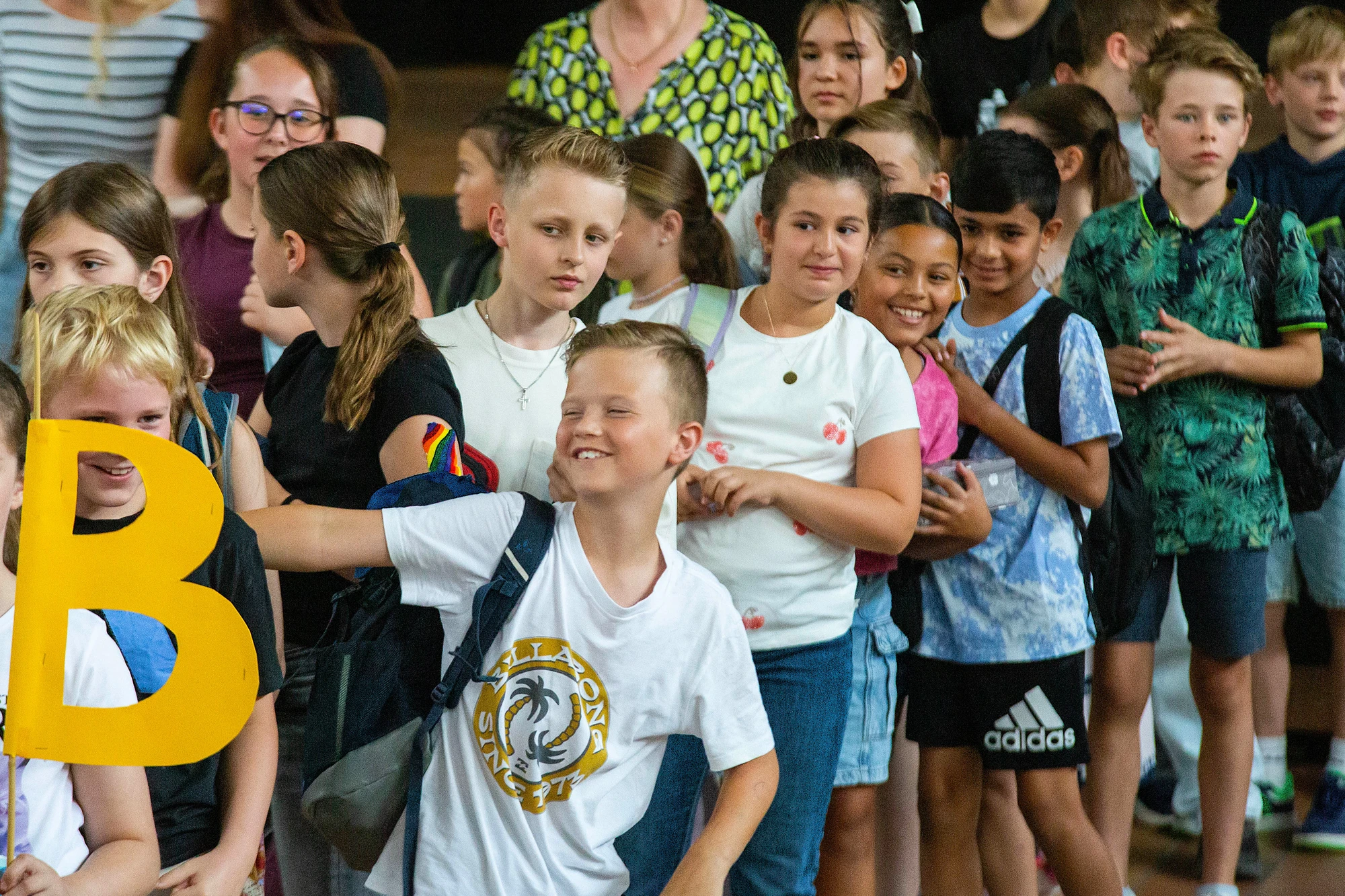 Schülerinnen und Schüler beim Kennenlernnachmittag der neuen fünften Klassen
